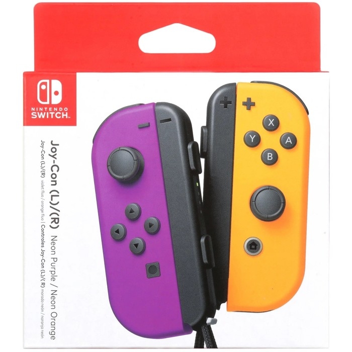 Набор контроллеров Nintendo Joy-Con, беспр,вибр, для Nintendo Switch, фиолетовый, оранжевый Набор контроллеров Nintendo Joy-Con, беспр,вибр, для Nintendo Switch, фиолетовый, оранжевый