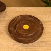 Подставка под благовония круглая, 12.5×12.5×1.5 см, дерево шишам Подставка под благовония круглая, 12.5×12.5×1.5 см, дерево шишам