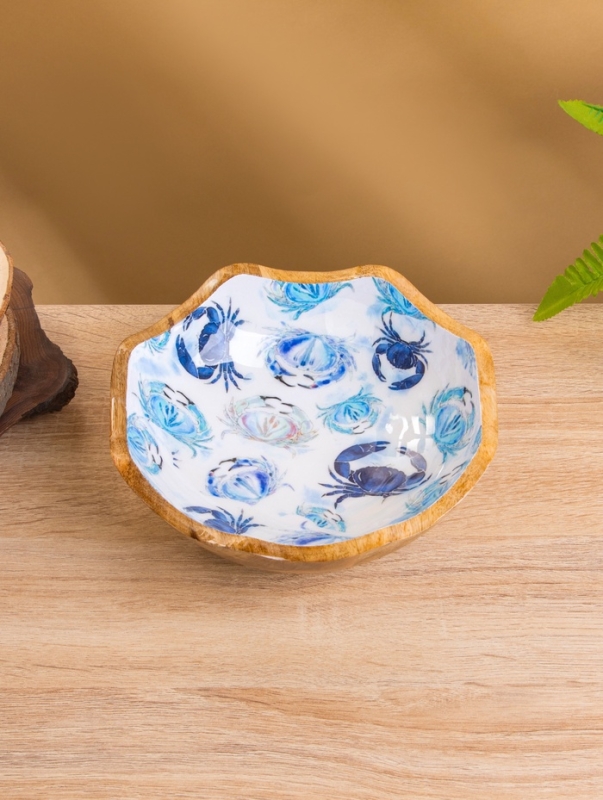 Салатник Салатник "Крабы" дерево манго 20х20х8 см