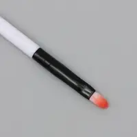 Кисть для макияжа, двусторонняя, 13.5 (&plusmn; 1) см, серебристая, чёрная
