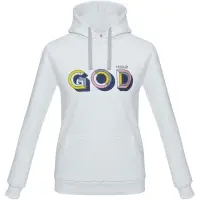Толстовка с капюшоном «Новый GOD», белая, размер XS