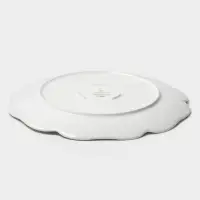 Тарелка обеденная WY Bloomware. d=27 см, фарфор, белая, зелёная