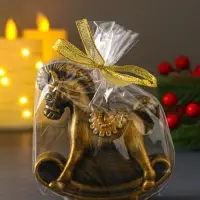 Декоративная свеча "Лошадка-качалка" (бронза), 96*35*100