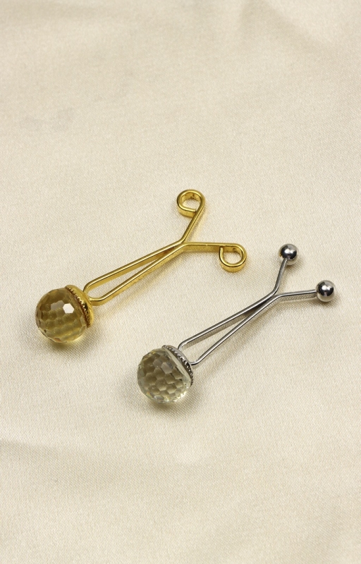 Зажим для платка «Хрусталь» шарик, цвет МИКС (неделимая фасовка 12 шт., цена за шт.)