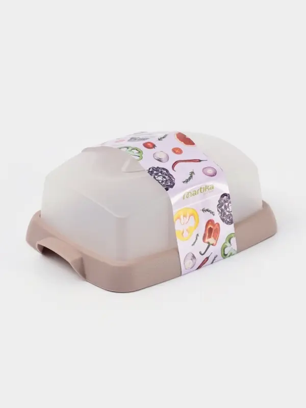 Маслёнка Martika &laquo;Таира&raquo;, пластик, 16.7&times;12.1 см, МИКС