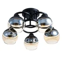 Светильник потолочный BayerLux &laquo;Айрис&raquo;, 5&times;Е27, 40 Вт, чёрный, 47&times;47&times;23 см