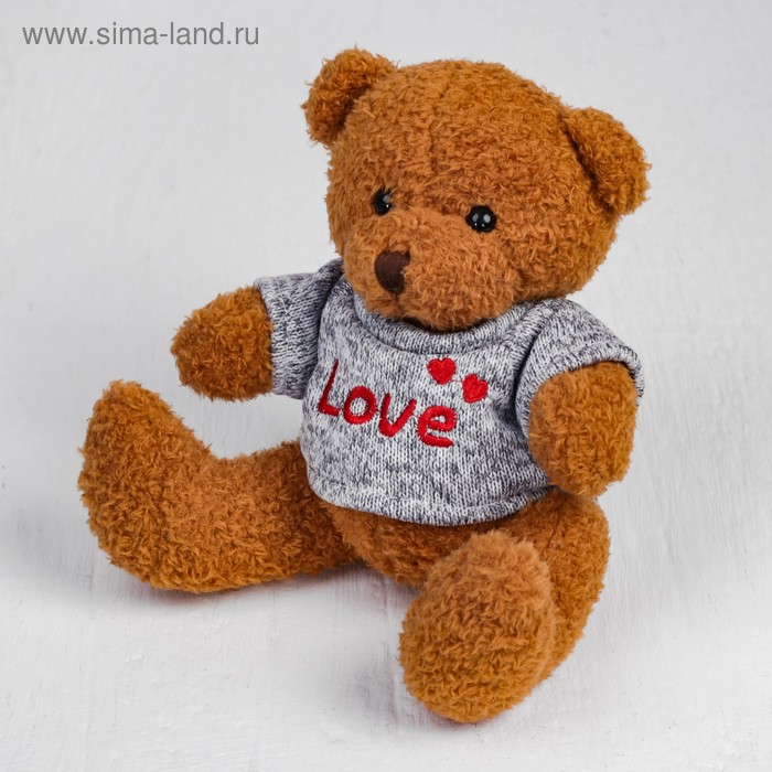 Мягкая игрушка «Медведь», 20 см, кофточка с надписью, цвета МИКС Мягкая игрушка «Медведь», 20 см, кофточка с надписью, цвета МИКС