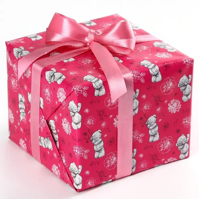 Бумага упаковочная глянцевая «Цветы», розовая, 70х100 см