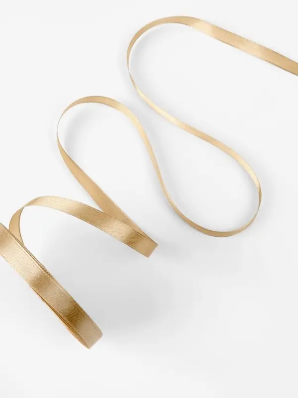 Лента атласная, 10 мм, 23&plusmn;1 м, золотисто-бежевая №186