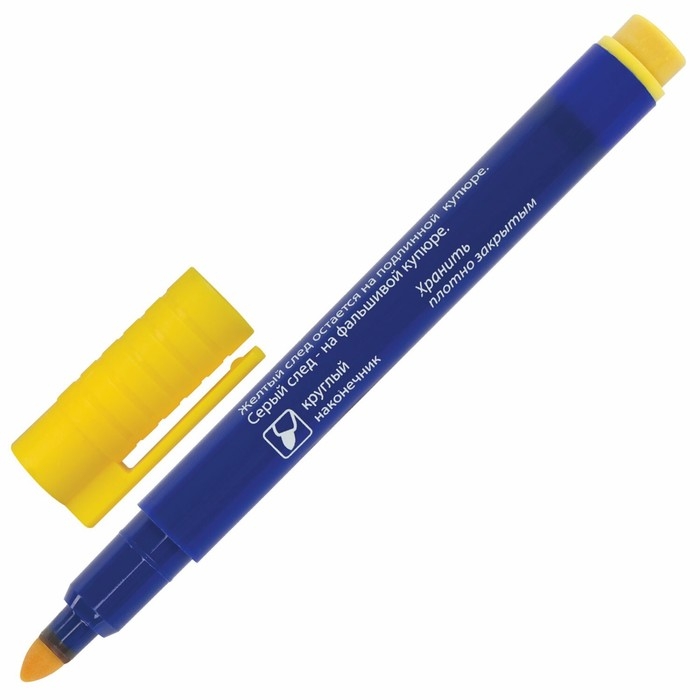 Маркер-детектор для проверки подлинности банкнот BRAUBERG, блистер Маркер-детектор для проверки подлинности банкнот BRAUBERG, блистер