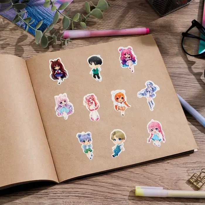 Наклейки-стикеры, набор «Аниме», 5×5 см