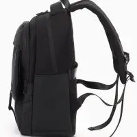 Рюкзак школьный, 2 отделения, 4 кармана, водонепроницаемое дно, 27&times;13&times;38.5 см, чёрный