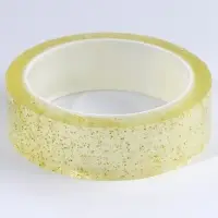 Надувающаяся клейкая лента с блестками, жёлтая, 3 м