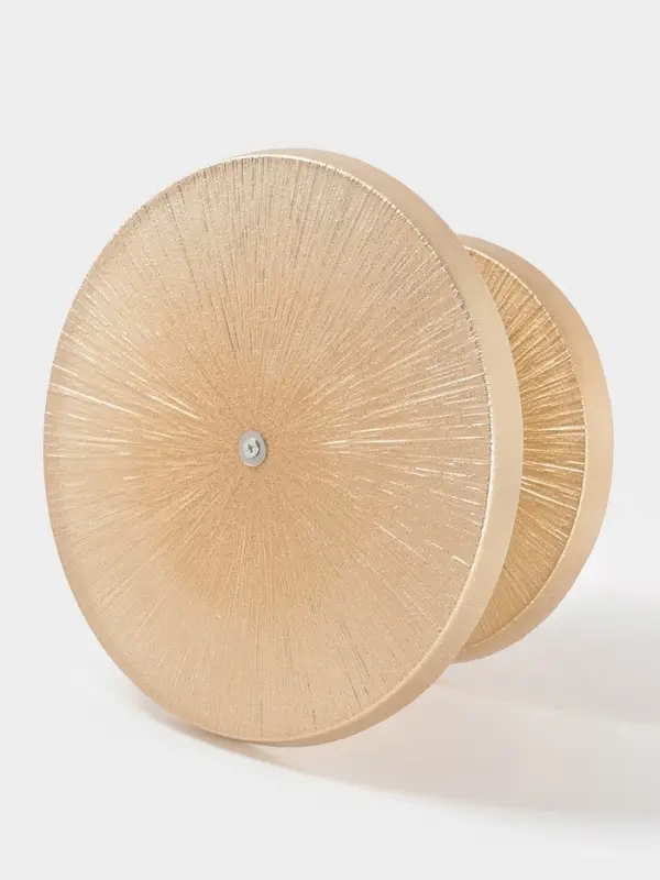 Этажерка для фруктов и десертов &laquo;Кувшинка&raquo;, 2 яруса, d=21/28 см, стекло, золотая