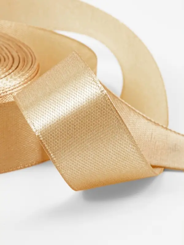 Лента атласная, 20 мм, 23&plusmn;1 м, бежевая №123