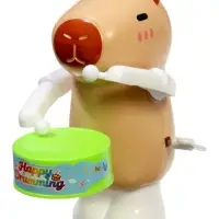 Заводная игрушка "Капибара с барабаном"