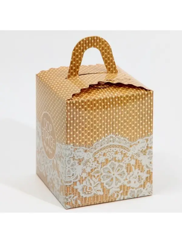 Коробка для капкейков, кондитерская упаковка, 1 ячейка &laquo;Сюрприз внутри&raquo;, 9&times;9&times;11 см