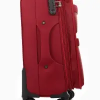 Чемодан на колёсах TEXTURA, кодовый замок, с увеличением, 36&times;25&times;58 см, 20", красный