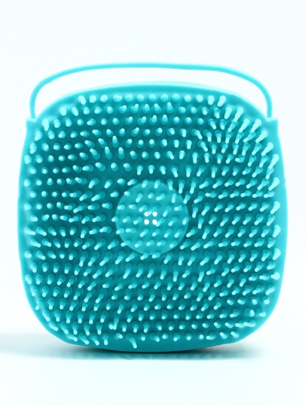 Щётка для мытья и массажа животных, с емкостью для шампуня, бирюзовая Щётка для мытья и массажа животных, с емкостью для шампуня, бирюзовая