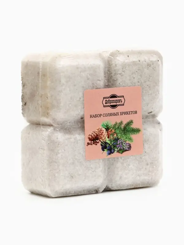 Соляной брикет набор 4 шт. &laquo;Можжевельник, чабрец, кедр, пихта&laquo; по 200 г &raquo;Добропаровъ&raquo;