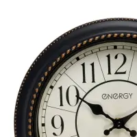 Часы настенные классические ENERGY ЕС-118, бесшумные, плавный ход, d=27.9 см, чёрные