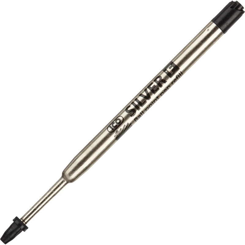 Стержень шариковый 98мм ICO Silver черный 0,5мм (тип PARKER) Венгрия