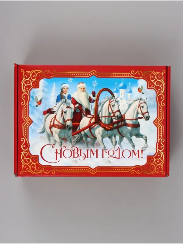 Коробка подарочная, самосборная &laquo;Красная сказка&raquo;,30.7&times;22&times;9.5 см