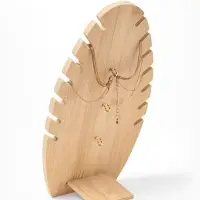 Подставка под цепочки, дерево, 7 мест, 16&times;16&times;27, бежевая