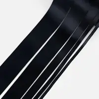 Атласная лента, набор 5 шт., 6/10/20/40/50 мм, 23&plusmn;1 м, чёрная №39