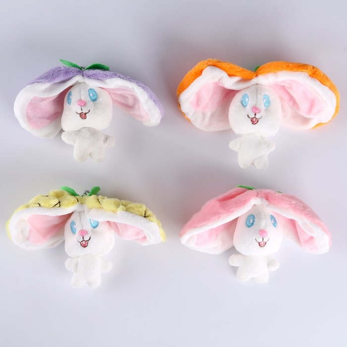 Мягкая игрушка «Зайка-фрукт», 10 см, цвет МИКС Мягкая игрушка «Зайка-фрукт», 10 см, цвет МИКС