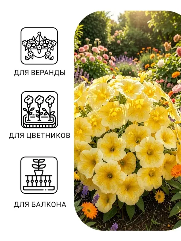 Семена цветов Петуния ампельная крупноцветковая &laquo;Лавина. Жёлтая звезда&raquo;, F1, драже 5 шт., однолетник, &laquo;Престиж семена&raquo;