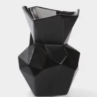 Ваза настольная керамика "Анхель" 20х12 см, чёрный