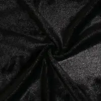 Ткань для рукоделия, мех, чёрная, лоскут 50&times;50 см