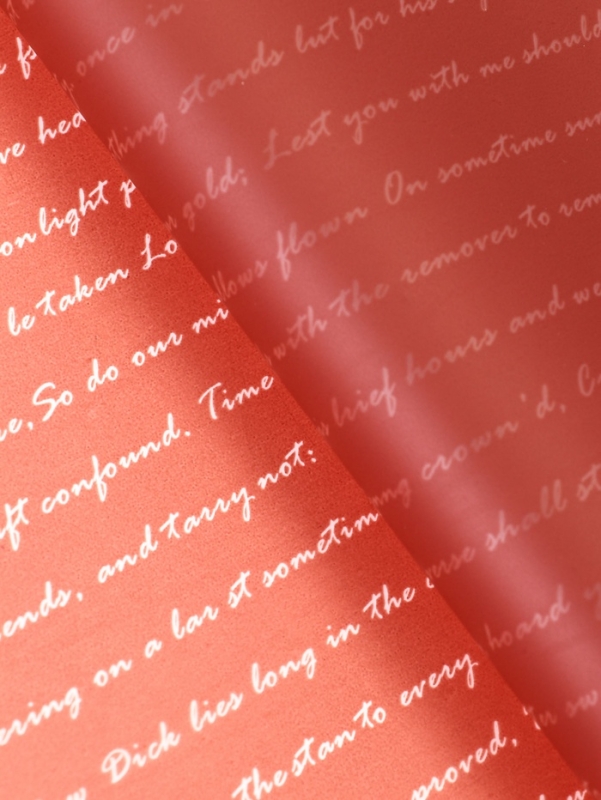 Пленка для цветов Пленка для цветов "Послание", кофе с молоком, 0,6 х 10 м