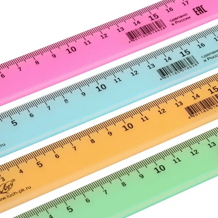 Линейка 20 см Линейка 20 см "Луна", непрозрачная, пастельная, МИКС