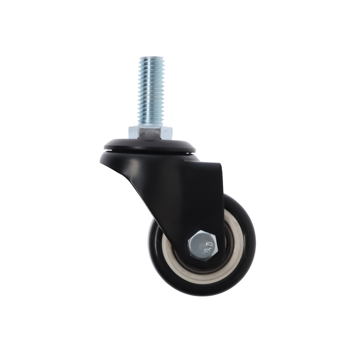 Колесо мебельное ТУНДРА, d=40 мм, поворотное, с футоркой 10х25 мм, без тормоза, черное Колесо мебельное ТУНДРА, d=40 мм, поворотное, с футоркой 10х25 мм, без тормоза, черное