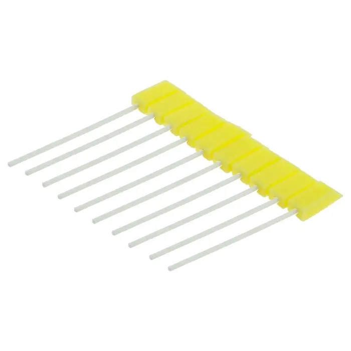 Щётка для детейлинга автомобиля, 14.5 см, жёлтый, поролон, набор 10 шт.