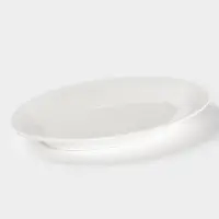 Блюдо овальное c утолщённым краем Доляна White Label, 27.3&times;18.6&times;2 см, фарфор, белое