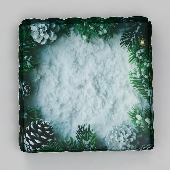 Коробка для печенья, кондитерская новогодняя упаковка, «Пусть сбудутся мечты», 18×18×3 см