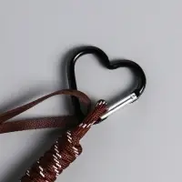 Брелок на карабине кожзам, текстиль "Медведь" бурый, с узлом 27х8,8х1,5 см