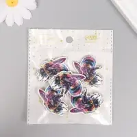 Декор для творчества дерево "Цветная пчела" 3,3х3,9х0,3 см Декор для творчества дерево "Цветная пчела" 3,3х3,9х0,3 см