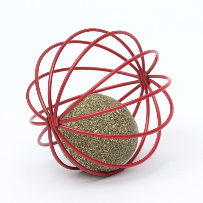 Шарик для кошек из прессованной кошачьей  Шарик для кошек из прессованной кошачьей "Мята в шаре"