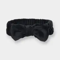 Повязка для умывания "Бантик", микрофибра, цвет черный