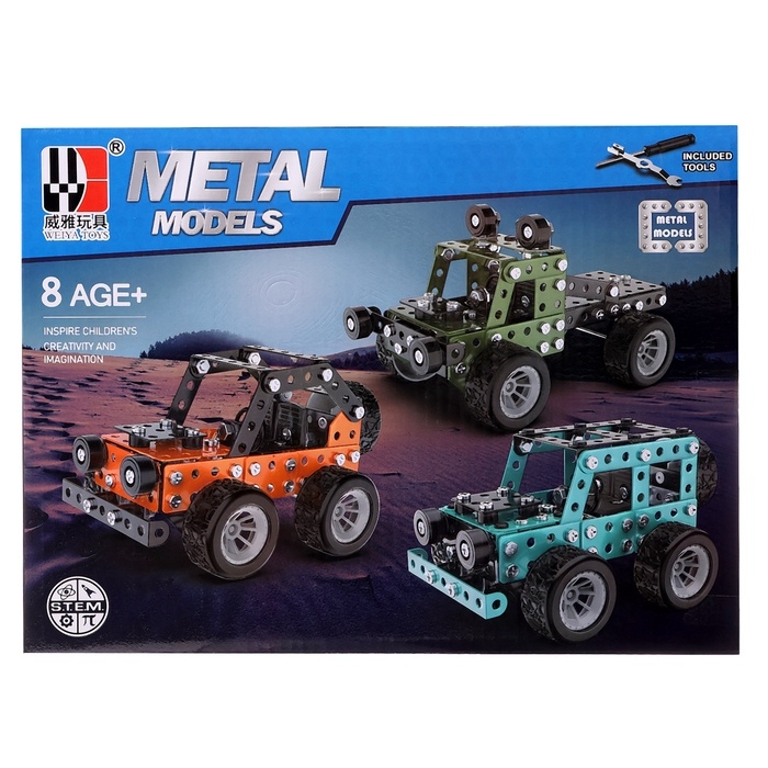 Конструктор металлический «Багги», 164 детали Конструктор металлический «Багги», 164 детали