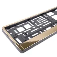 Рамка под номерной знак хром (золото) AVS RN-13