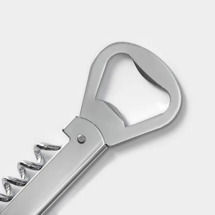 Штопор-открывашка Доляна &laquo;Универсальная&raquo;, h=14 см, серебристый