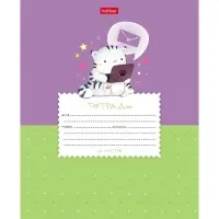 Тетрадь 12л кос лин Приключения кота Пирожка, обл мел карт, скругл углы, бл 65г/м², МИКС