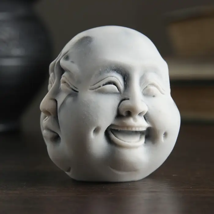 Фигурка &laquo;Многоликий Будда&raquo;, мраморная крошка, 6 см