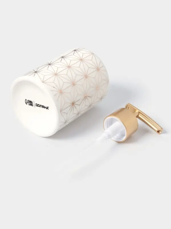 Набор аксессуаров для ванной комнаты Доляна &laquo;Андромеда&raquo;, 3 предмета, дозатор 250 мл, мыльница, стакан, белый