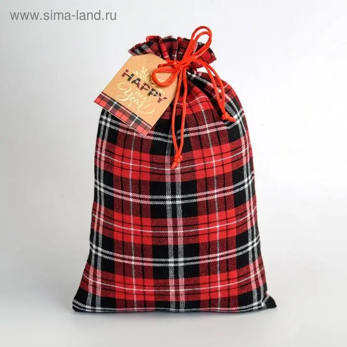 Мешочек подарочный «Happy new Year», 20 х 30 см +/- 1.5 см Мешочек подарочный «Happy new Year», 20 х 30 см +/- 1.5 см